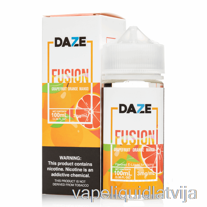 Greipfrūtu Apelsīnu Mango - 7 Daze Fusion - 100ml 6mg Vape šķidrums